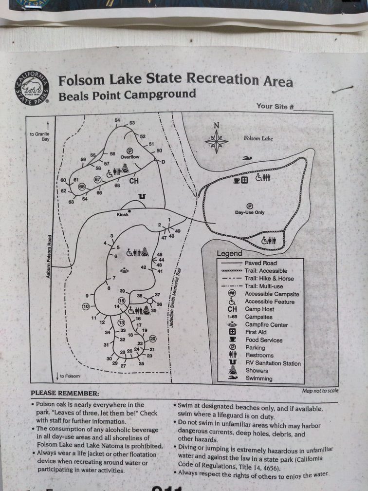 Beals Point Campground map